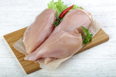 Çiğ tavuk göğsü.