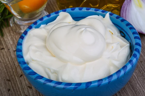 Verse lekkere mayonaise saus — Stockfoto