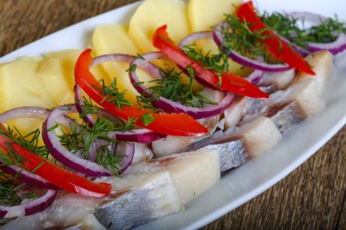 Patatesli ringa fileto.