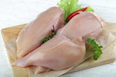Çiğ tavuk göğsü.
