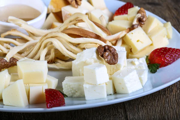 Delicious Cheese board — Stock Photo, Image