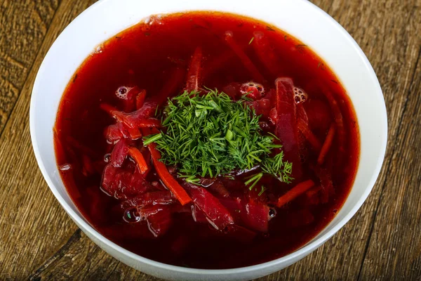 Русский традиционный суп — стоковое фото