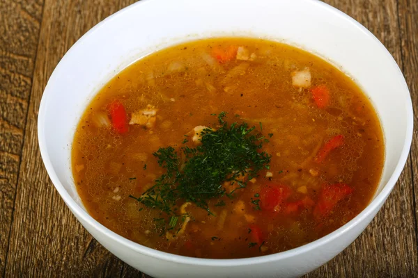 Leckere Hühnersuppe — Stockfoto