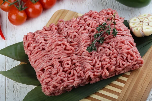 Rohes Rindfleisch mikroskopiert — Stockfoto