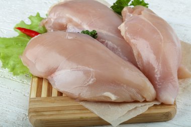 Çiğ tavuk göğsü.