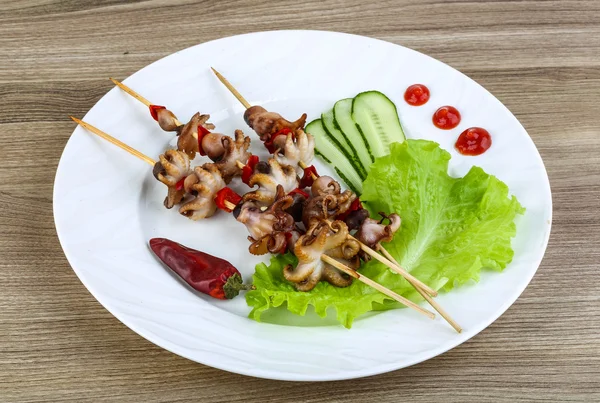 Barbecue baby octopus — Stock Photo, Image