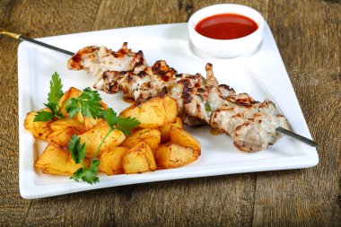 Lezzetli tavuk şiş