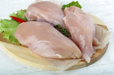 Çiğ tavuk göğsü.
