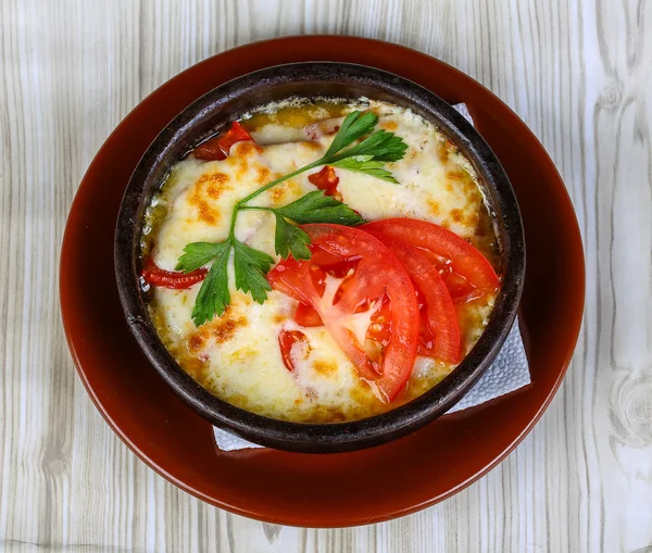 Baked potato with cheese — Stock Photo, Image