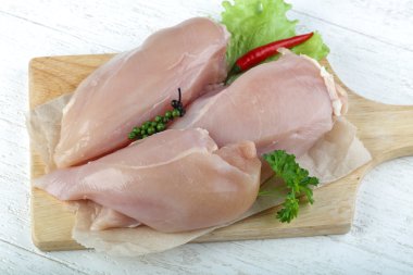 Çiğ tavuk göğsü.