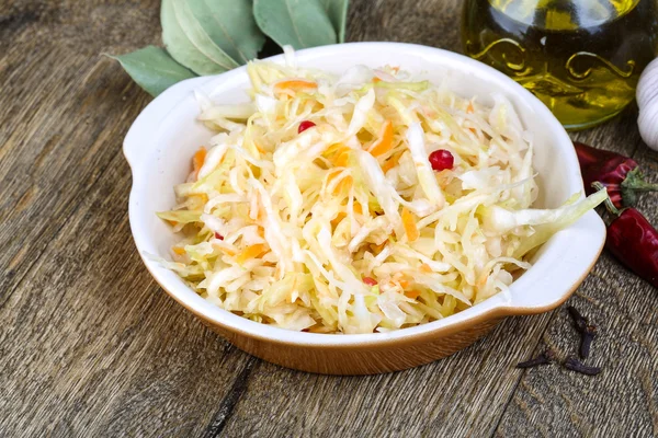 Fermented cabbage Sauerkraut — Stock Photo, Image