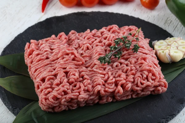 Rohes Rindfleisch mikroskopiert — Stockfoto