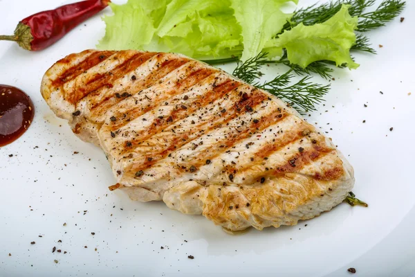 Putensteak vom Grill — Stockfoto