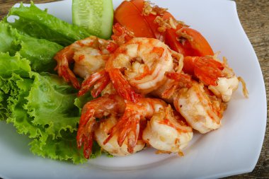 sarımsaklı kızarmış karides