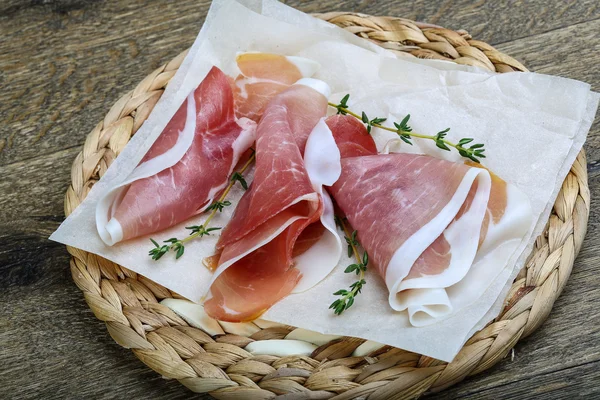 Italian Prosciutto meat — Stock Photo, Image