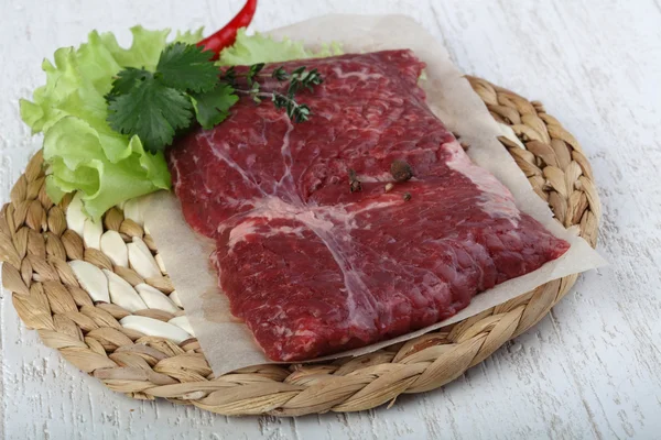 Steak machete mentah — Stok Foto