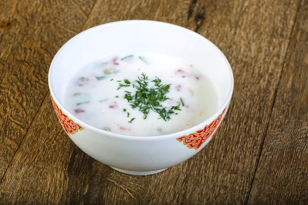 Zimny kefir zupa — Zdjęcie stockowe