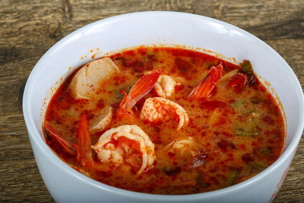 Sopa tradicional tailandesa de Tom Yam — Foto de Stock