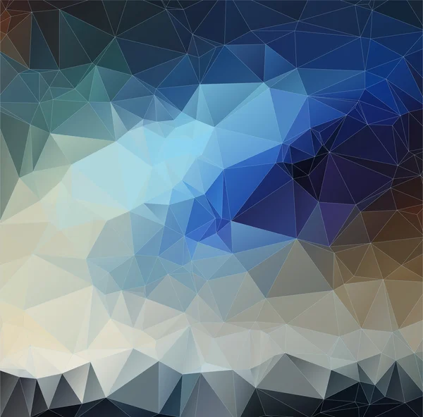 Astratto blu 2D sfondo poligonale — Vettoriale Stock