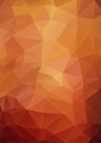 Vibrant orange polygonal background — Stock Vector