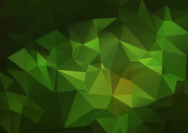 Dark green abstract polygonal background — Stock Vector