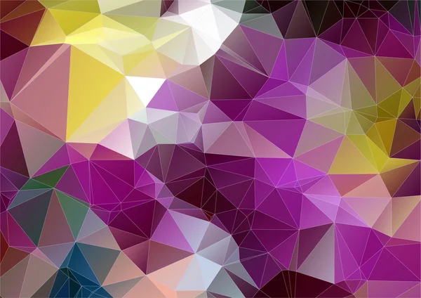 Jaune Violet abstrait fond polygonal — Image vectorielle