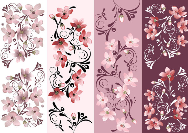 Set of floral cards for your design