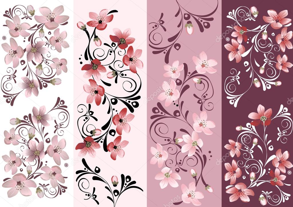 Set of floral cards for your design