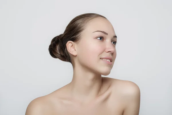 Beautiful Girl face. Perfect skin — Stock Photo, Image