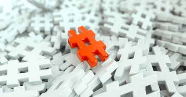 Yeni sosyal medya göstermek için karma etiketleri arka plan