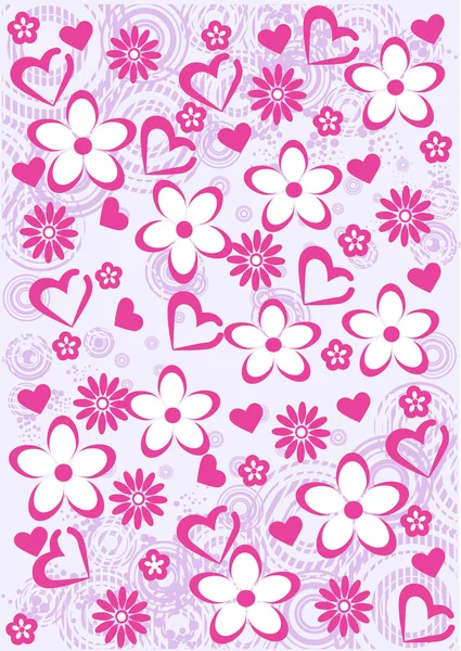 Ροζ αφηρημένο floral μοτίβο φόντου — Διανυσματικό Αρχείο