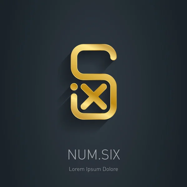 Szablon logo numer 6 — Wektor stockowy