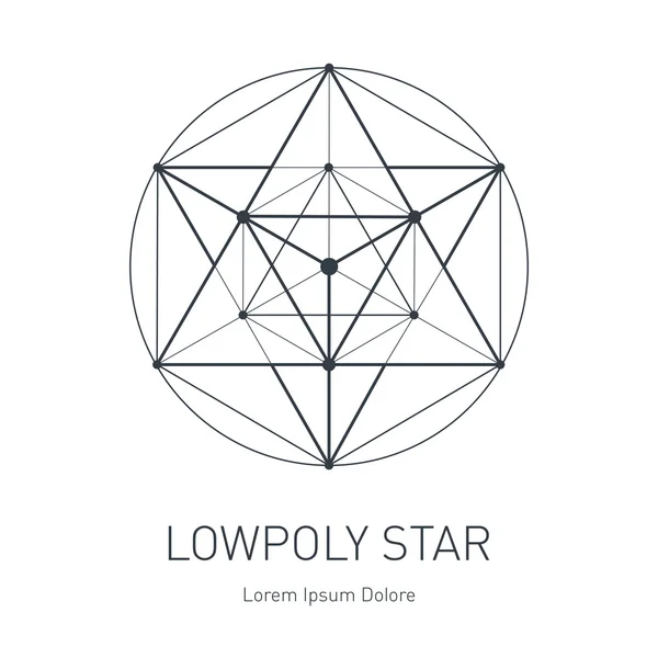 Polygonal Star, Modern şık logo. — Stok Vektör