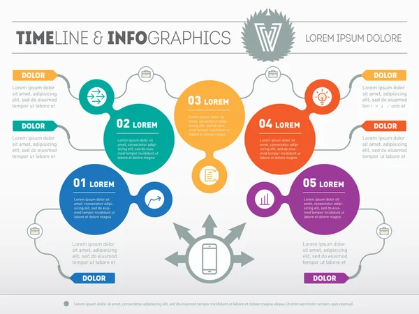 Tendencje i trendy infografiki — Wektor stockowy