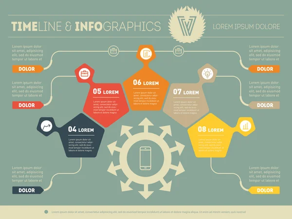 Web-Vorlage für Kreis-Infografik — Stockvektor