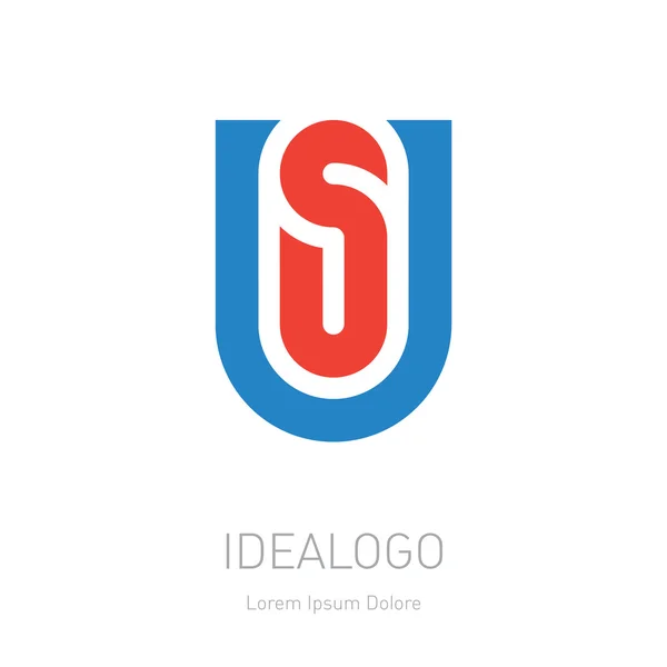 ABD İlk logosu — Stok Vektör