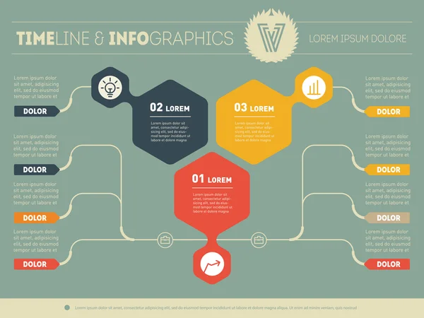 Infografik zu Technologie oder Ausbildungsprozess — Stockvektor