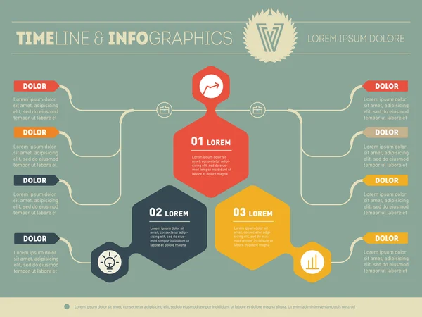 Infografik zu Technologie oder Ausbildungsprozess — Stockvektor