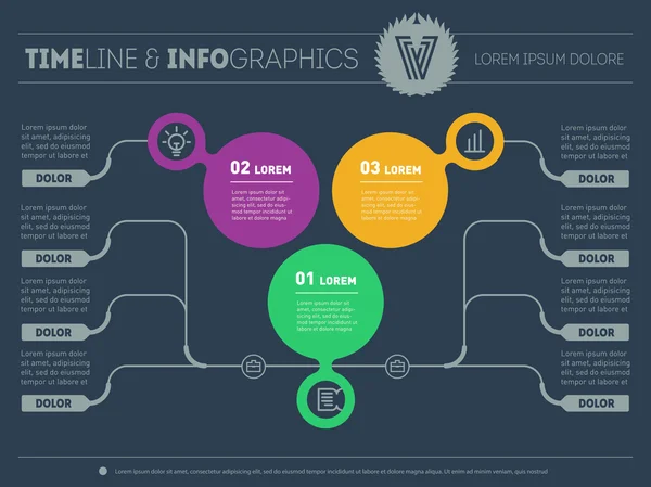 Infografik zu Technologie oder Ausbildungsprozess — Stockvektor