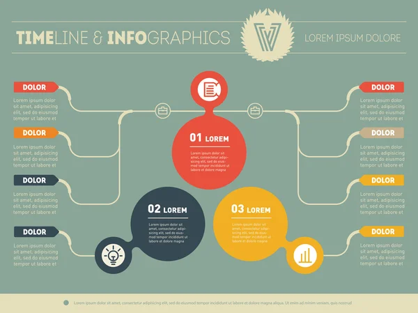 Infographic technológia vagy oktatási folyamat — Stock Vector