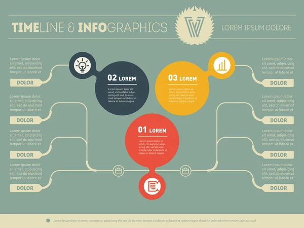 Infographie de la technologie ou du processus éducatif — Image vectorielle