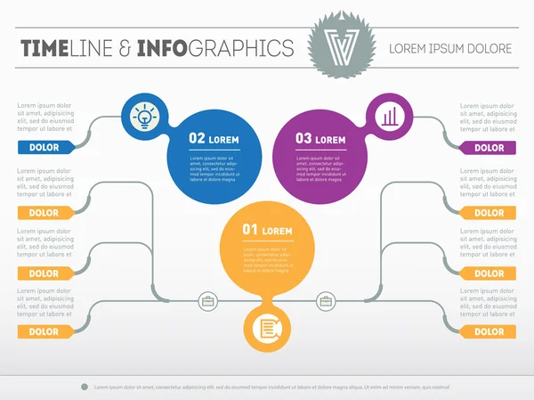 Infografica della tecnologia o del processo educativo — Vettoriale Stock