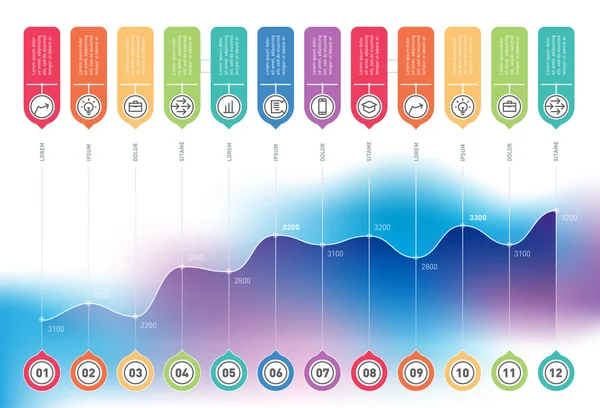 Diyagramı veya sunum için Web şablonu — Stok Vektör