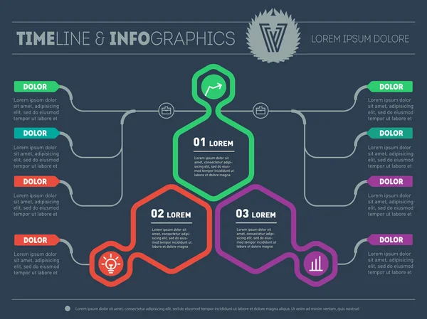 Web-Vorlage für Diagramm oder Präsentation — Stockvektor