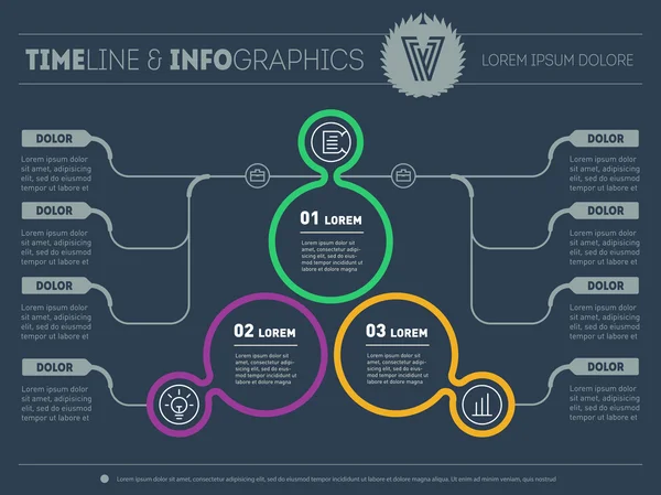 Modèle Web pour diagramme ou présentation — Image vectorielle