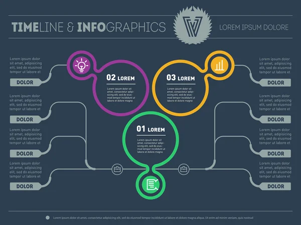 Websjabloon voor diagram of presentatie — Stockvector