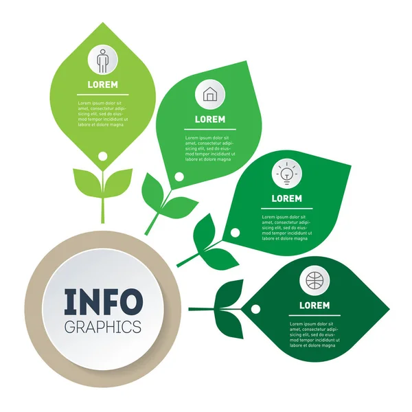 Growth Development Green Technology Infographic Form Sector Presentation Chart Timeline — Stock Vector