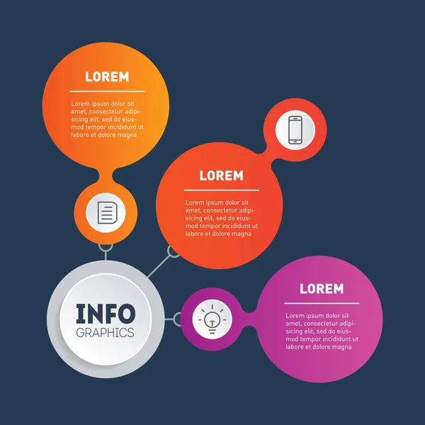 Broschüre Design Vorlage Geschäftspräsentationskonzept Mit Optionen Vorlage Der Infotafel Infografik — Stockvektor