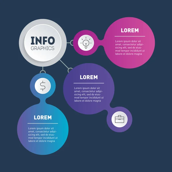 Brochure Ontwerp Sjabloon Bedrijfspresentatieconcept Met Opties Model Van Infokaart Infographic — Stockvector
