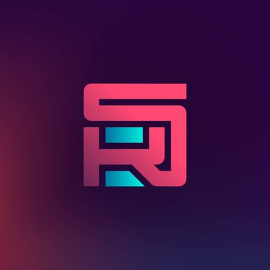 S ve K logosu. Monogram ya da logotype. SK veya KS - koyu arkaplanda tasarım ögesi veya simgesi.